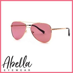 Brand new  Lester aviator sunglasses pink and gold